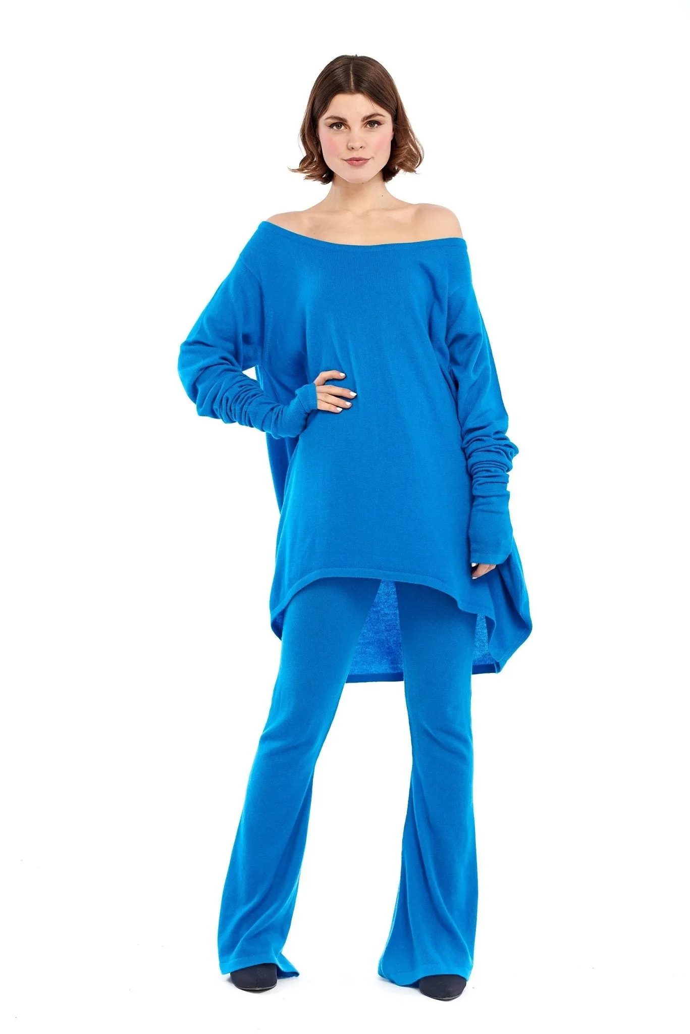 100% CASHMERE SOUL YOGA PANTS SKY BLUE