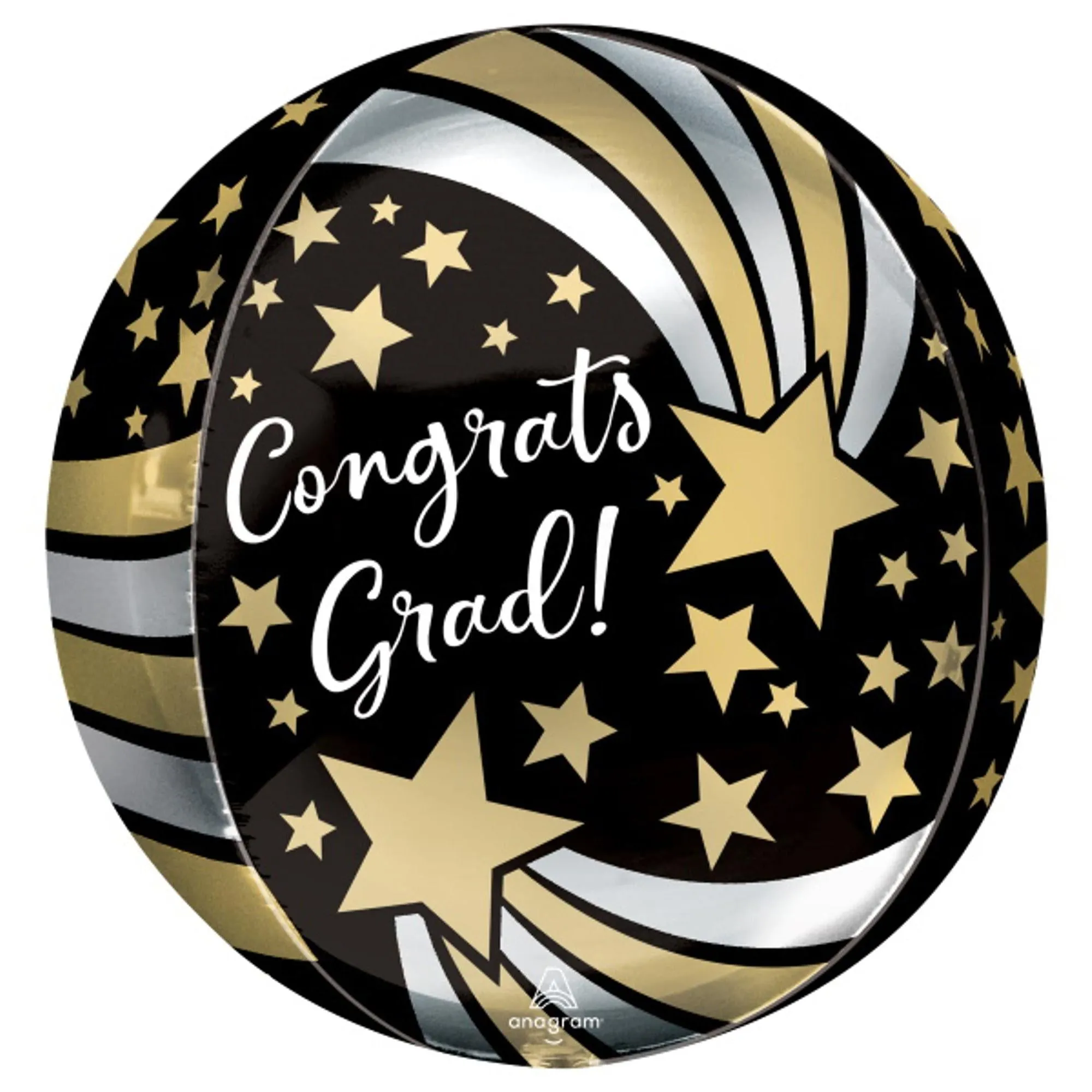 16" Orbz Congrats Grad Shooting Stars Foil Balloon (3/Pk)