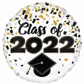 18" Class of 2022 Confetti Foil Balloon (5/Pk)