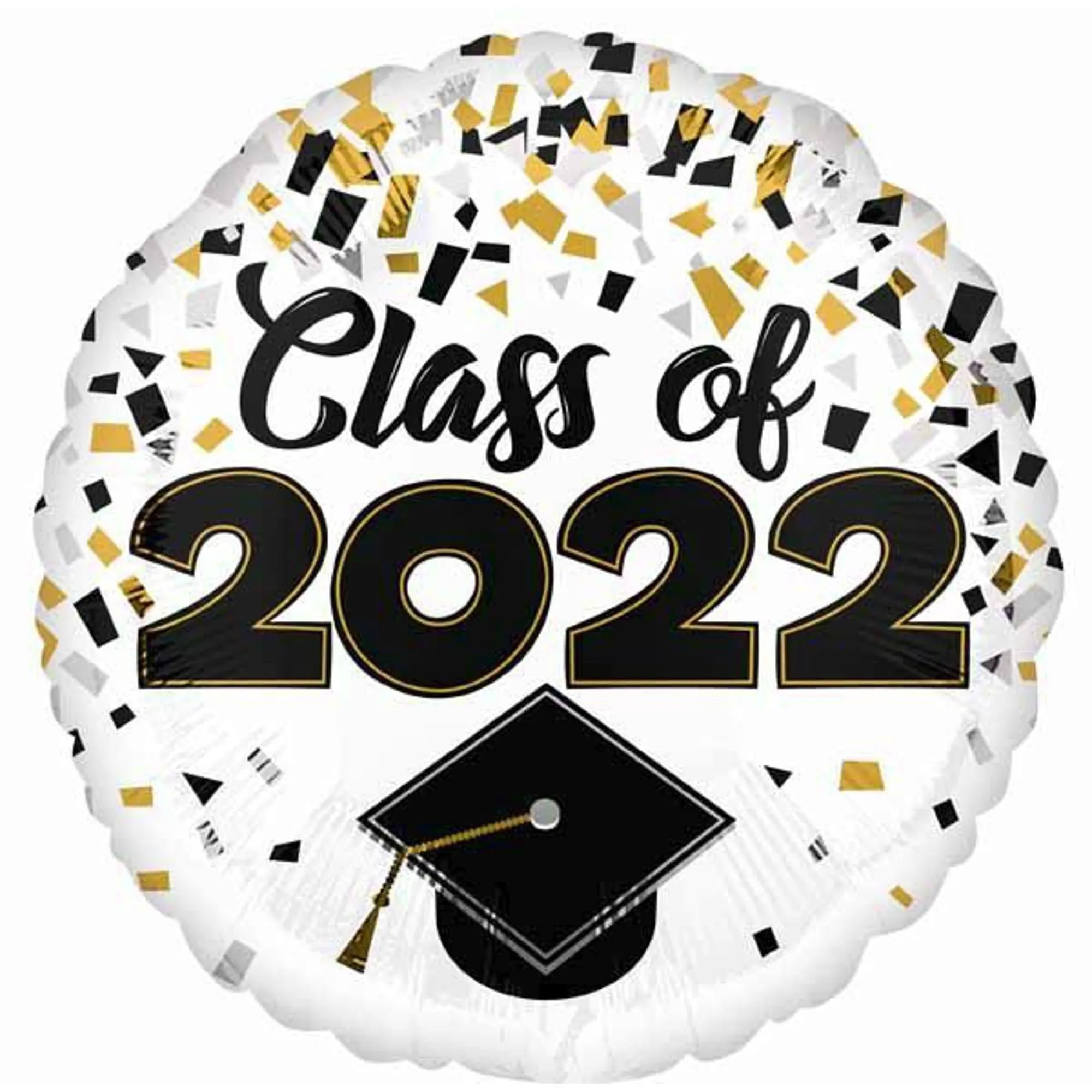 18" Class of 2022 Confetti Foil Balloon (5/Pk)