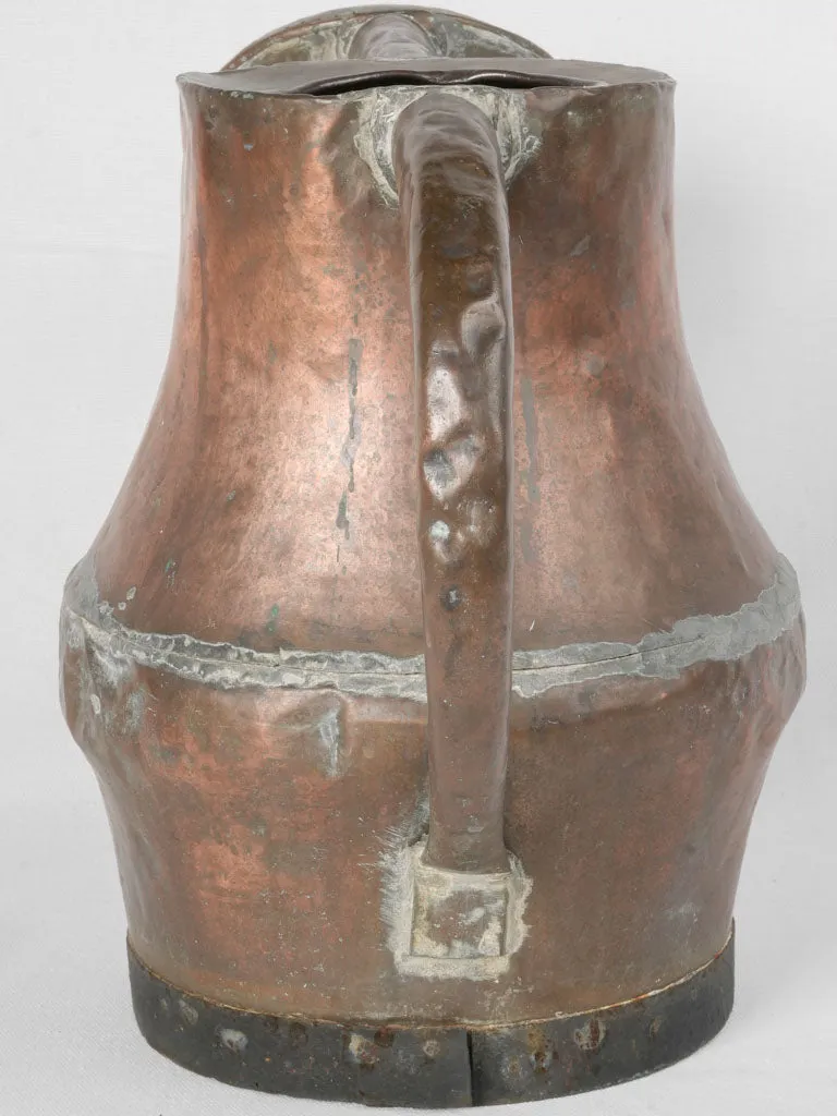 18th Century French Copper Potbelly Watering Can