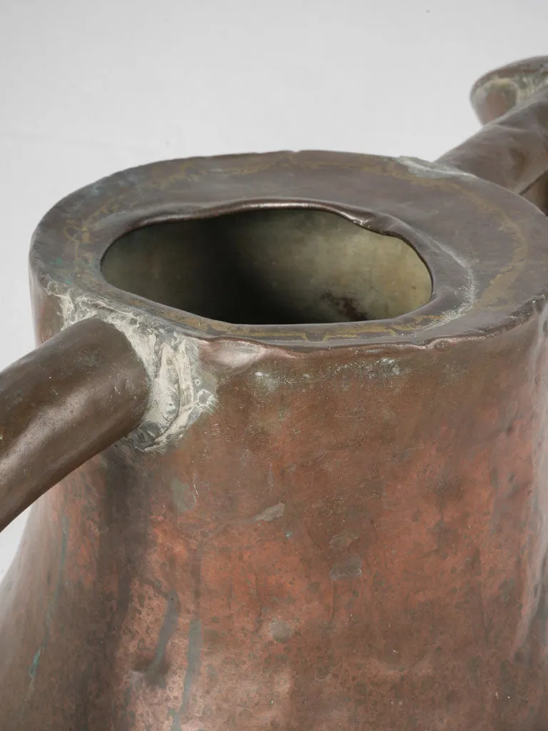 18th Century French Copper Potbelly Watering Can
