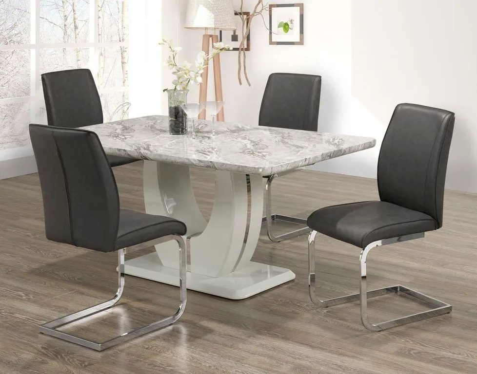 5-Piece Dining Set - Grey