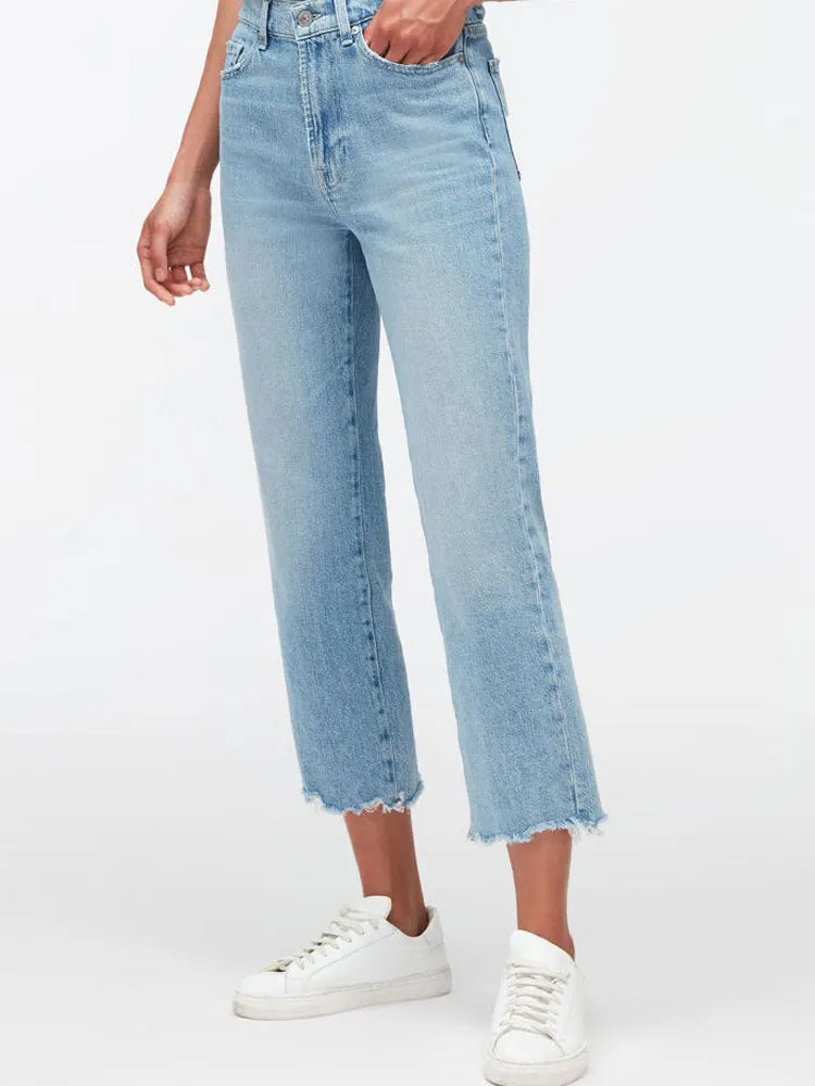 7 For All Mankind Logan Stovepipe Straight Jeans Light Blue