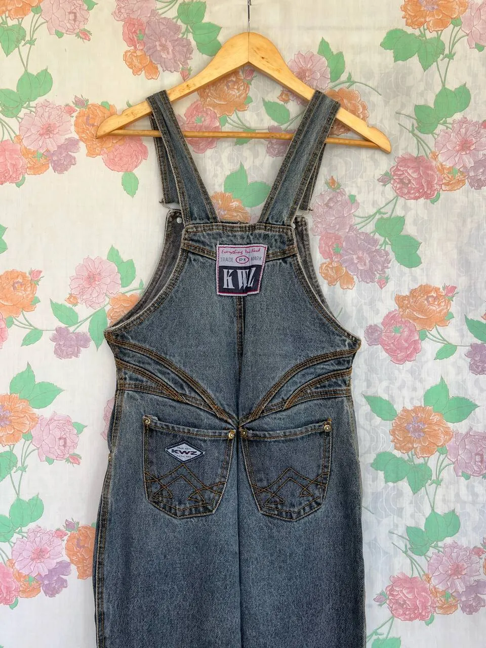 90's Dark Grey Denim Overall