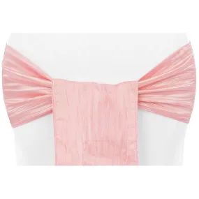 Accordion Crinkle Taffeta Chair Sash - Dusty Rose/Mauve