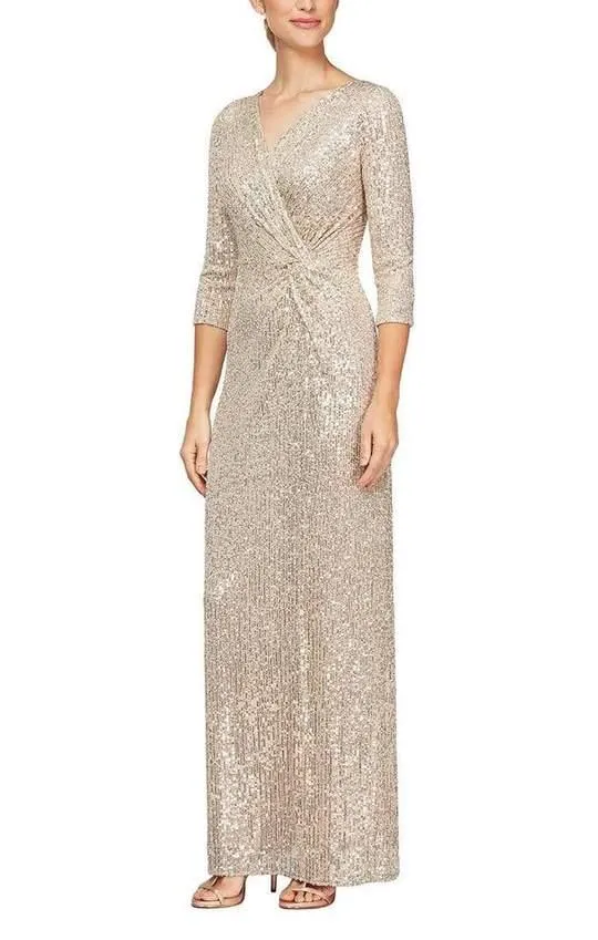 Alex Evenings 8196646 Sequin Long Formal Dress