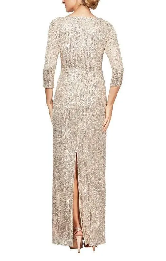 Alex Evenings 8196646 Sequin Long Formal Dress