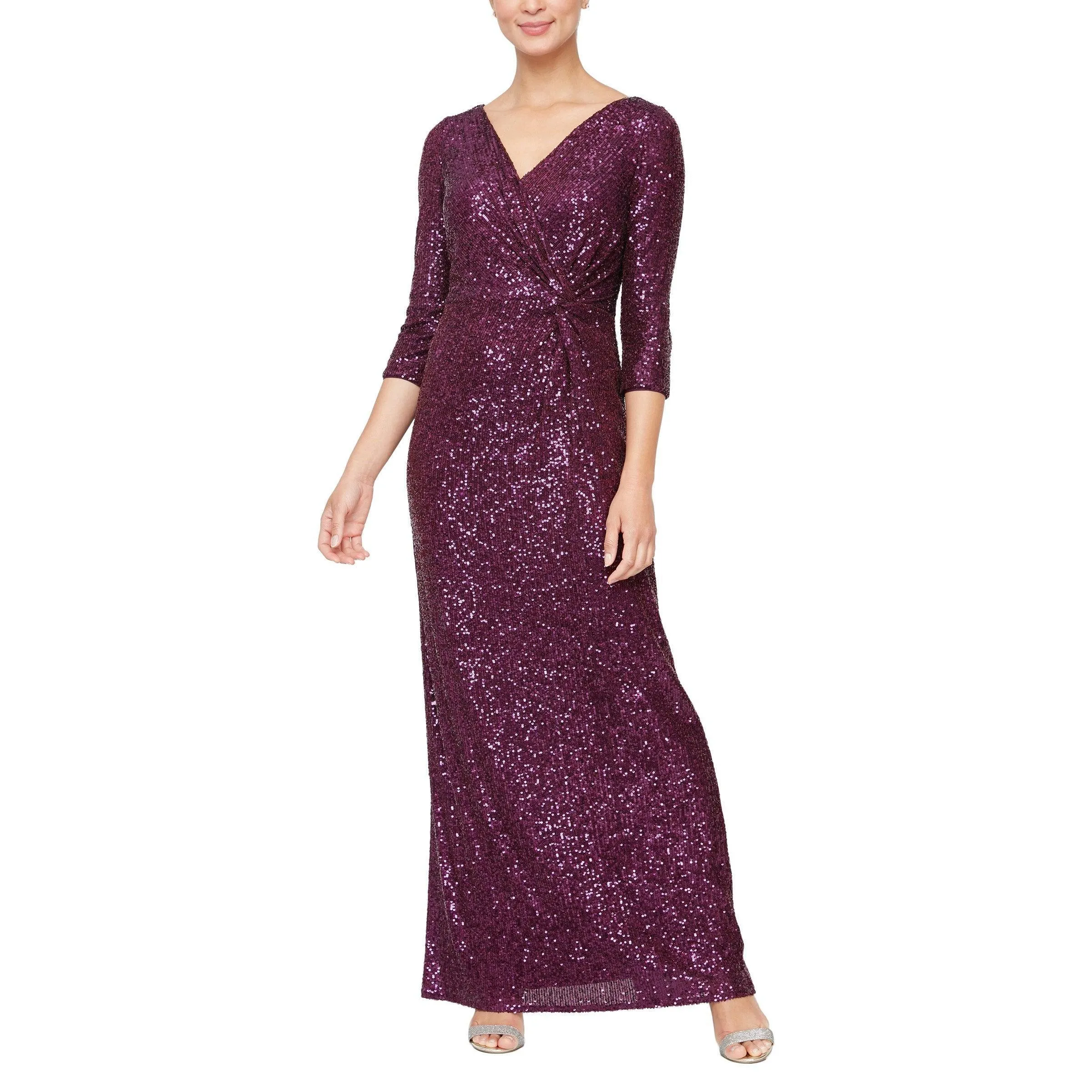 Alex Evenings 8196646 Sequin Long Formal Dress