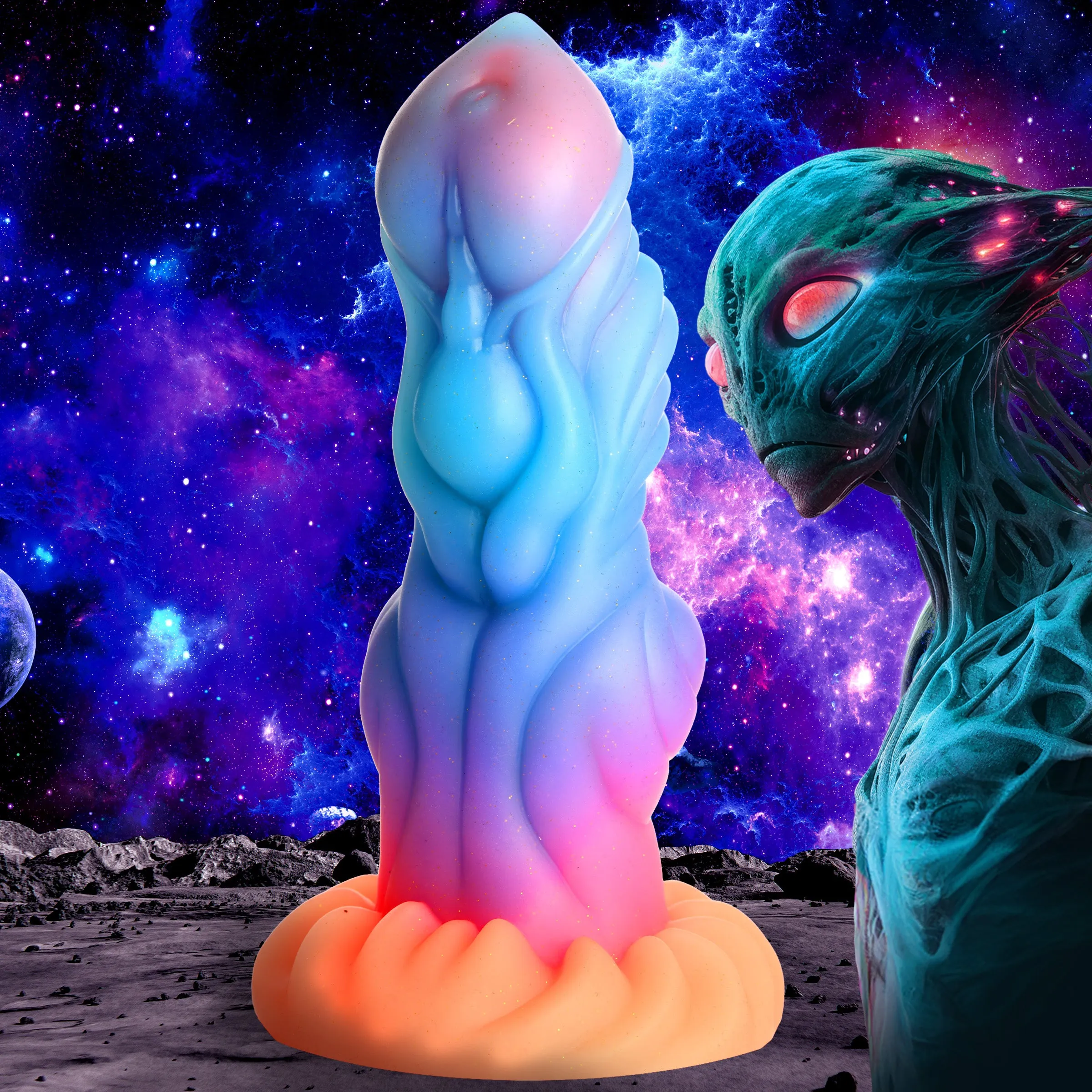 Alien Invader Glow In The Dark Dildo
