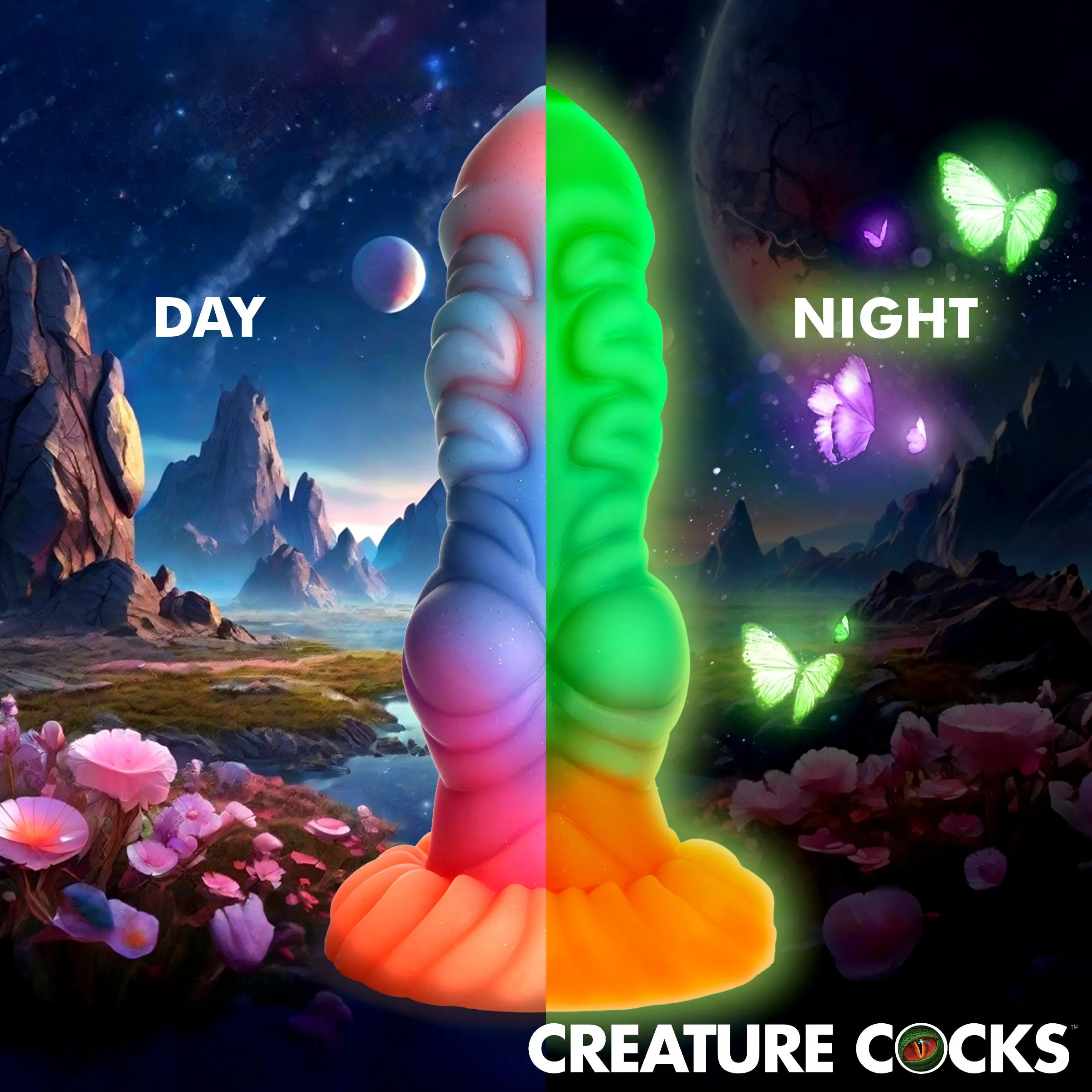 Alien Invader Glow In The Dark Dildo