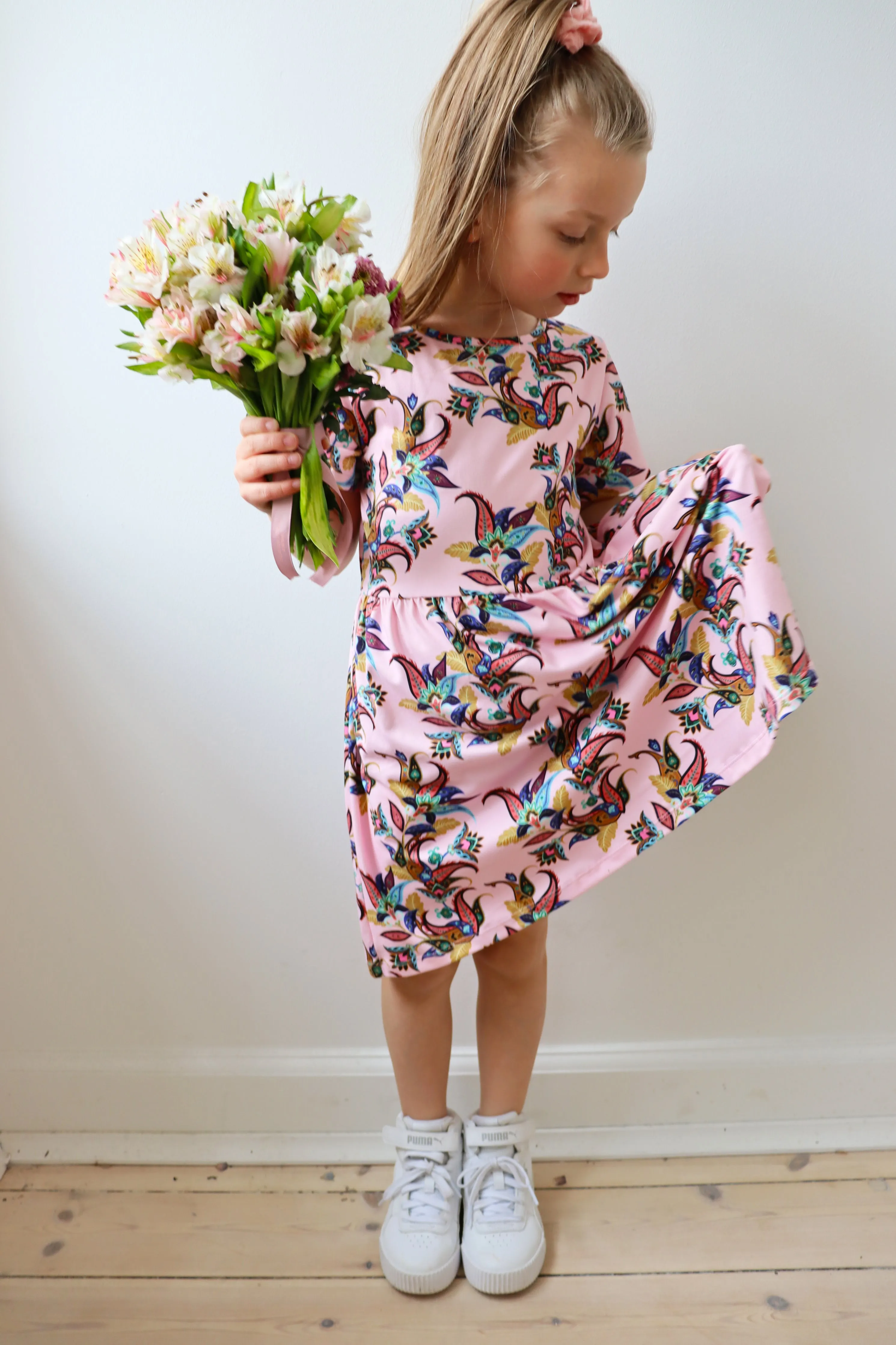 ALMA-SS-BABYDOLL-DRESS (KIDS) - ROSA MULTICOLOR PASILEY