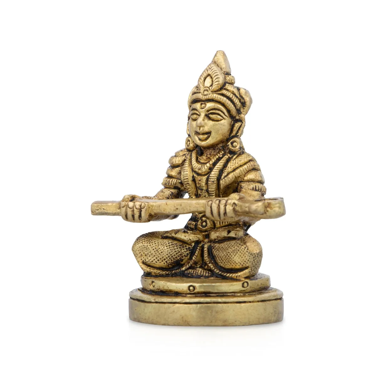 Annapurna Devi Murti - 2.5 x 1 Inches | Antique Brass Idol/ Annapoorani Statue for Pooja/ 150 Gms Approx