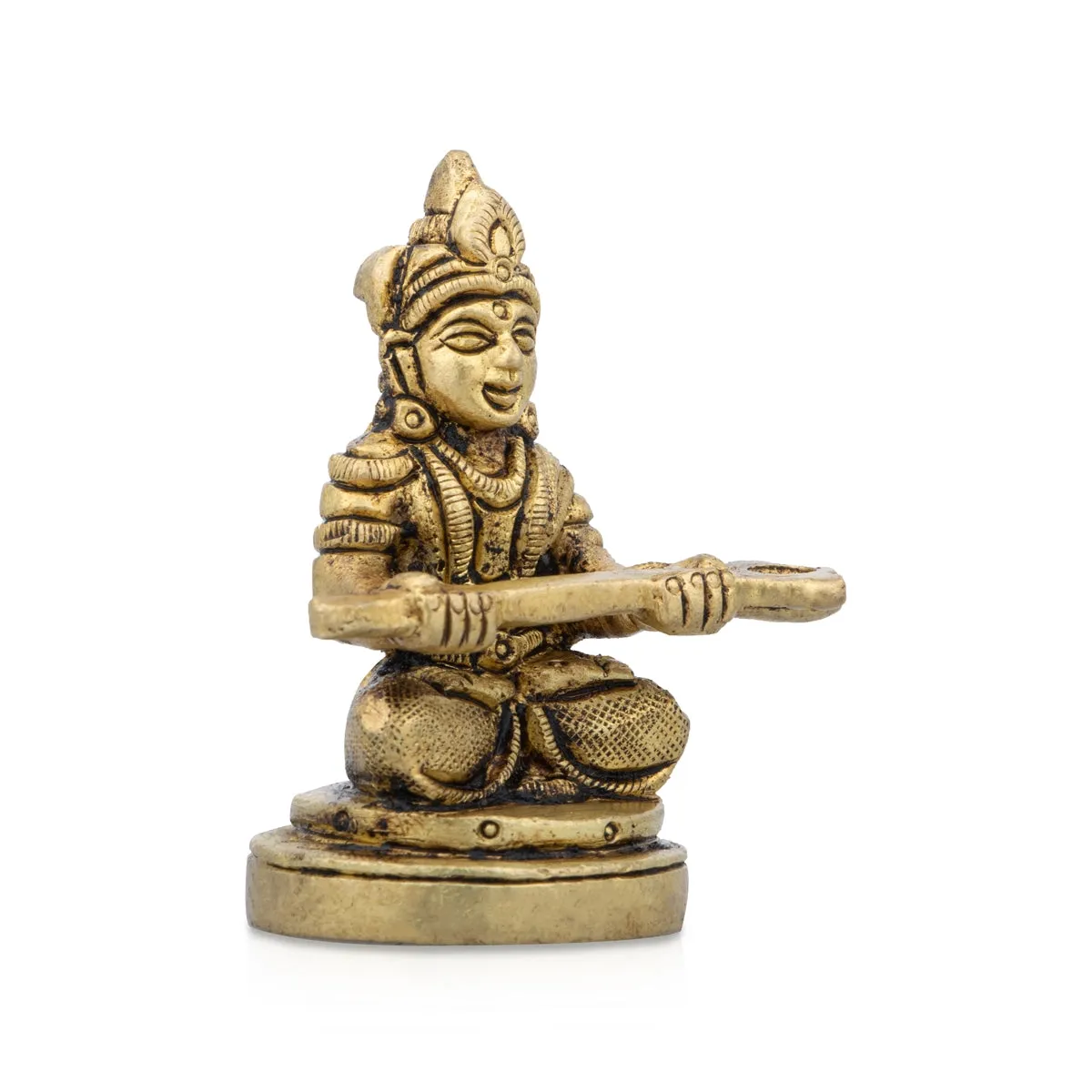 Annapurna Devi Murti - 2.5 x 1 Inches | Antique Brass Idol/ Annapoorani Statue for Pooja/ 150 Gms Approx