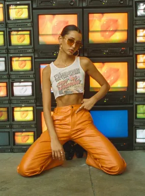 Ashlea PU Pants Orange