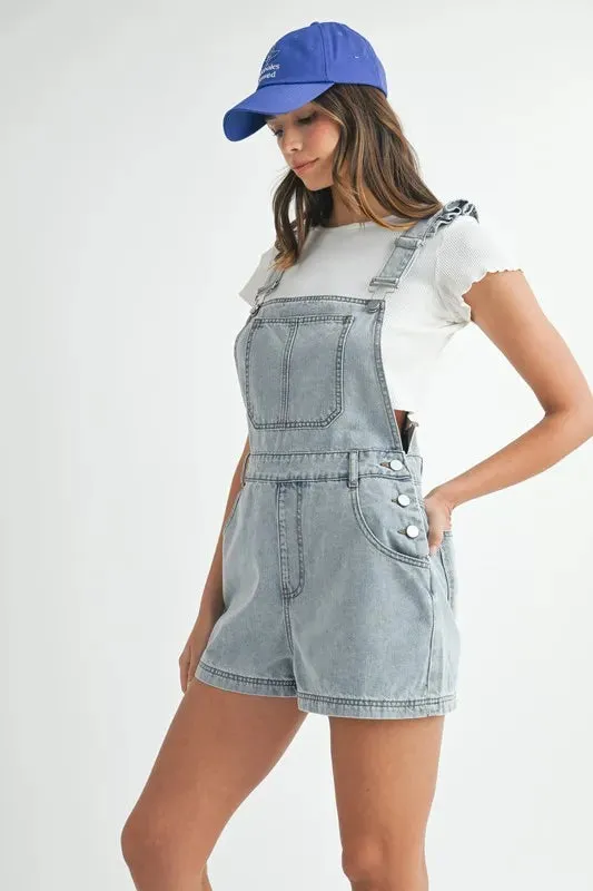 Ashton Denim Overall Romper
