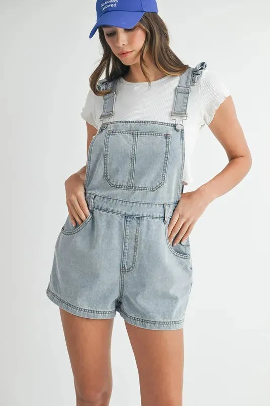 Ashton Denim Overall Romper