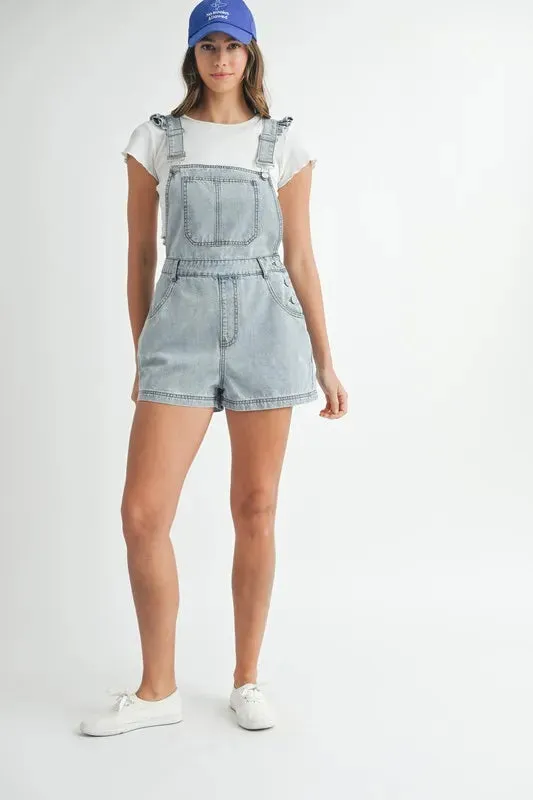 Ashton Denim Overall Romper