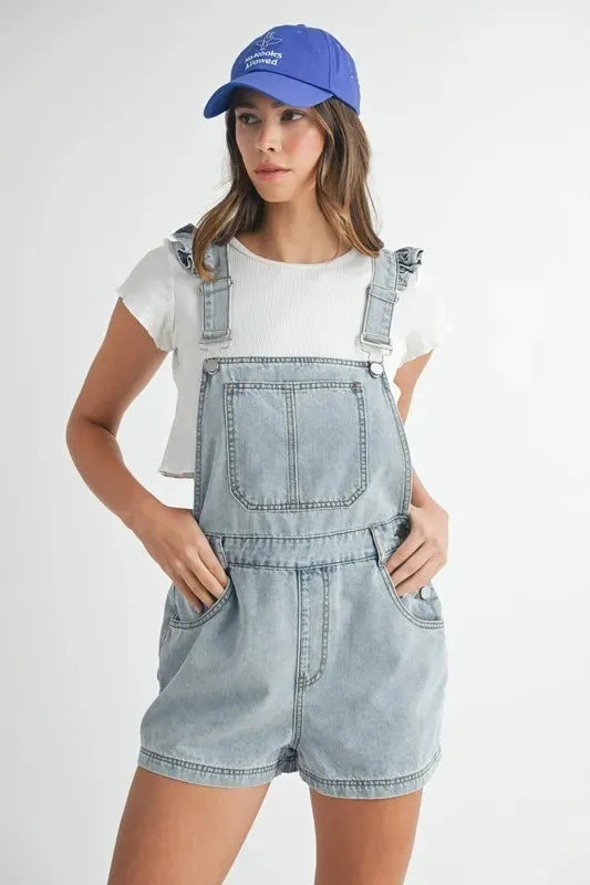 Ashton Denim Overall Romper