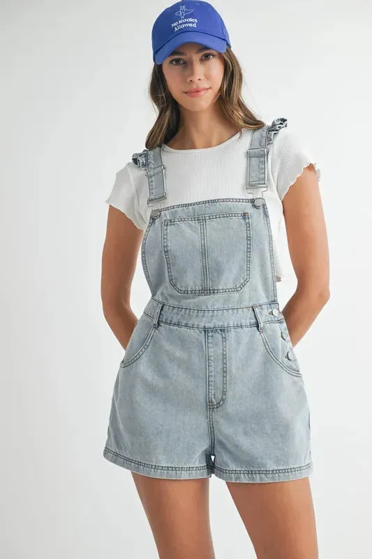 Ashton Denim Overall Romper