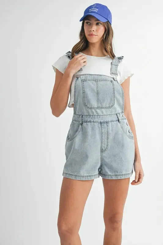 Ashton Denim Overall Romper