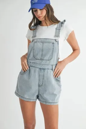 Ashton Denim Overall Romper