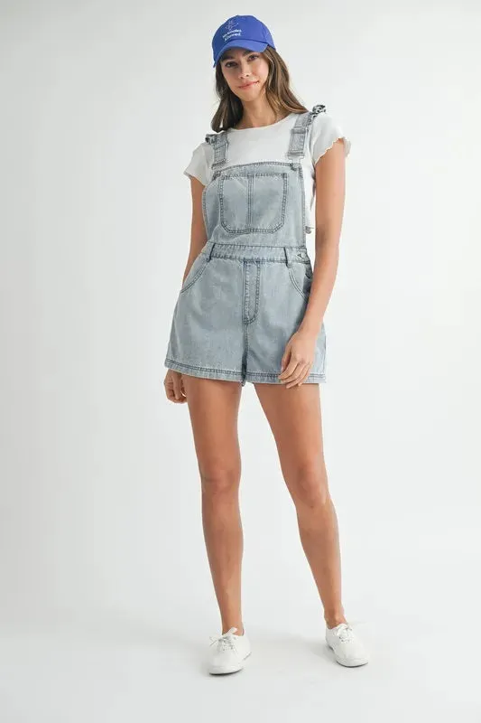 Ashton Denim Overall Romper