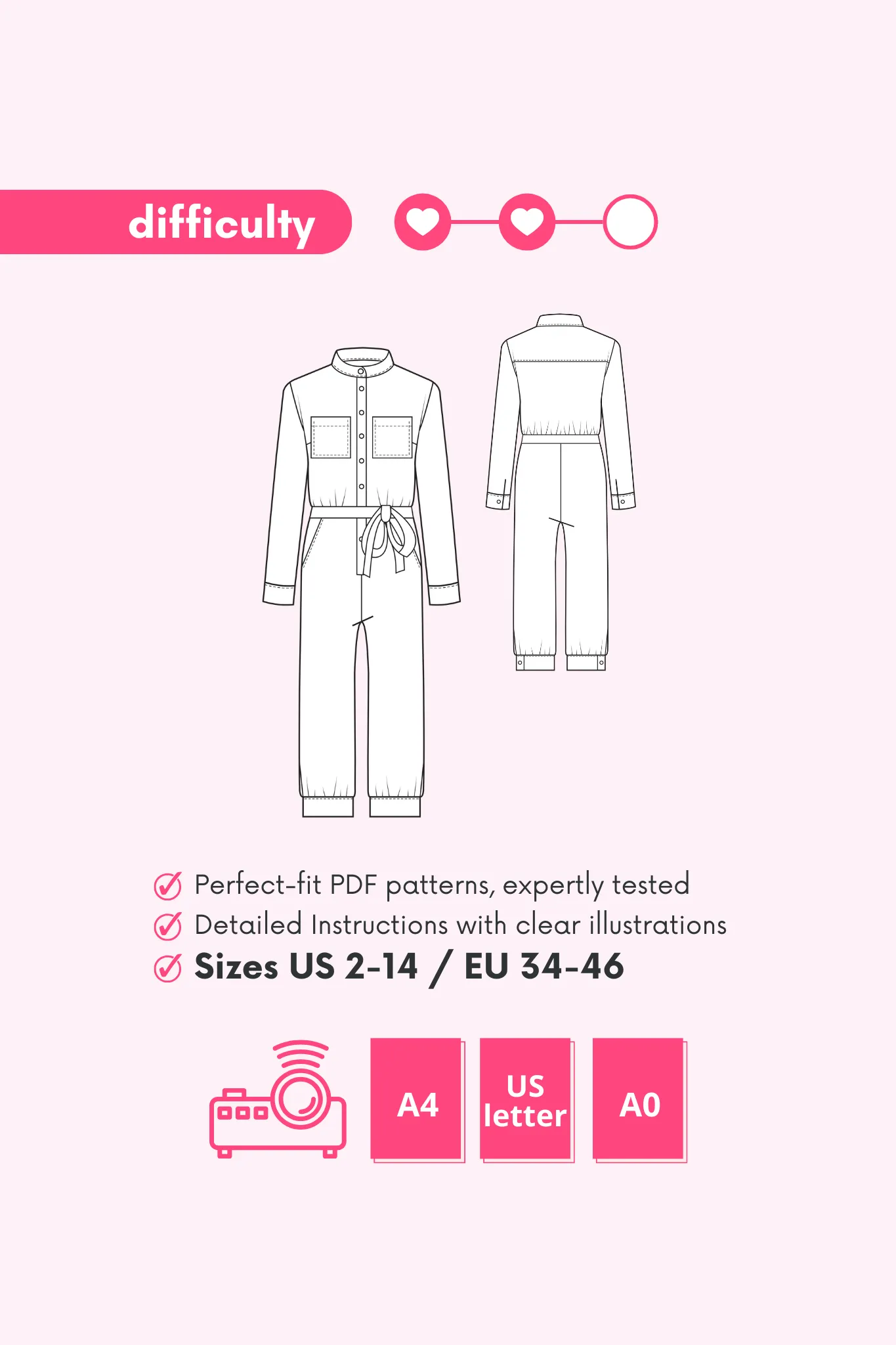 AVERY - Button Down Overall Sewing Pattern
