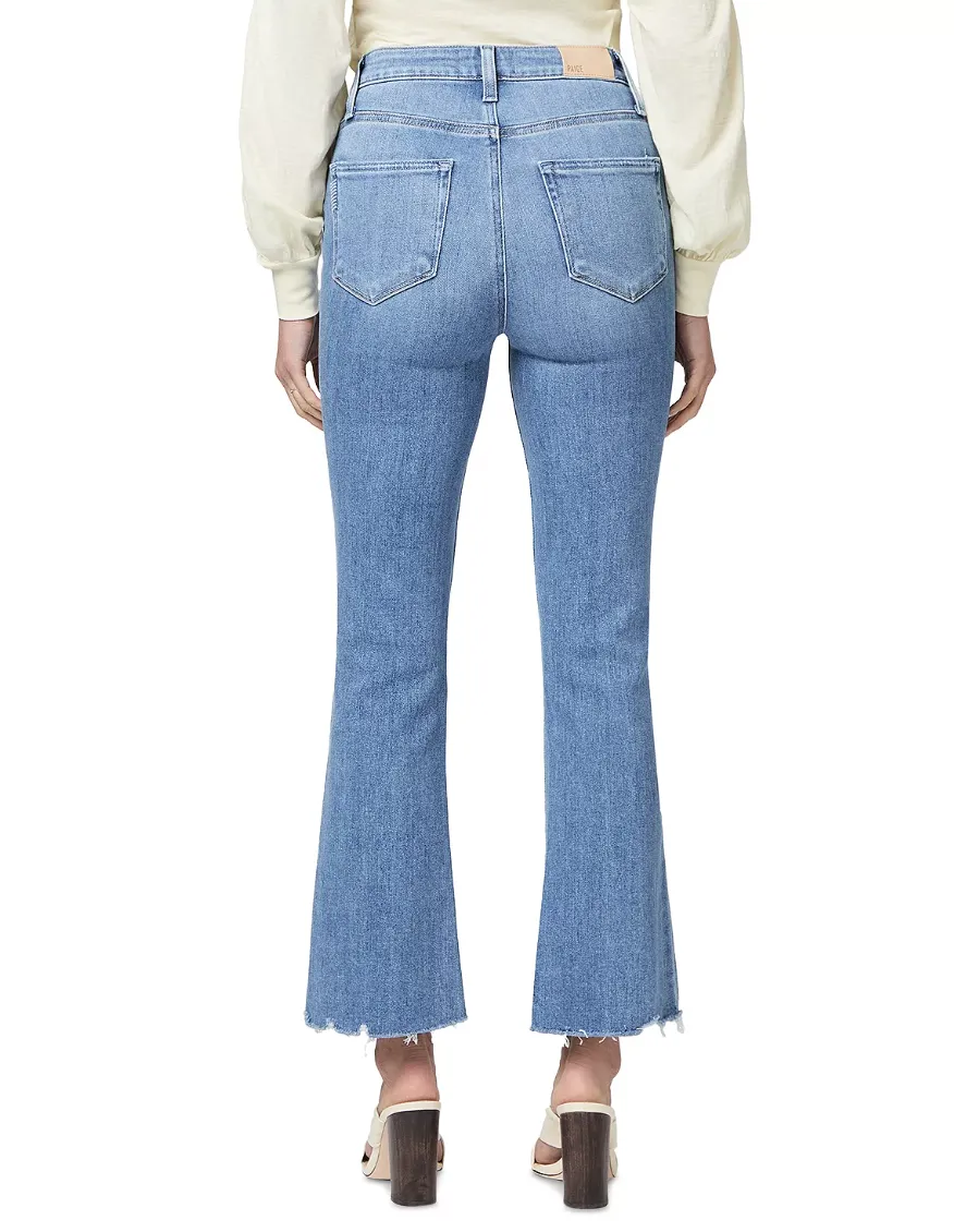 BEST SELLER!! PAIGE "Claudine" High Waist Crop Flare in Darling