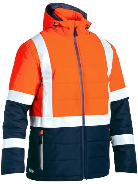 BISLEY Taped Two Tone Hi Vis Puffer Jacket  BJ6929HT