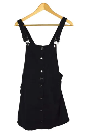 Black Denim Overall Dress