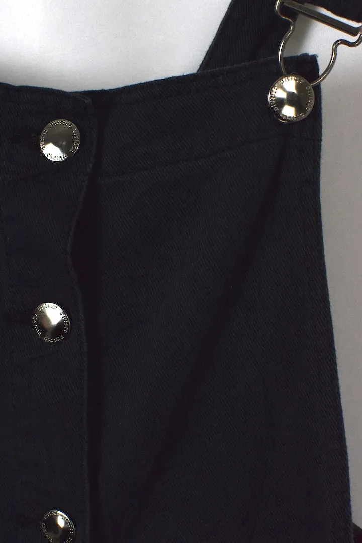 Black Denim Overall Dress