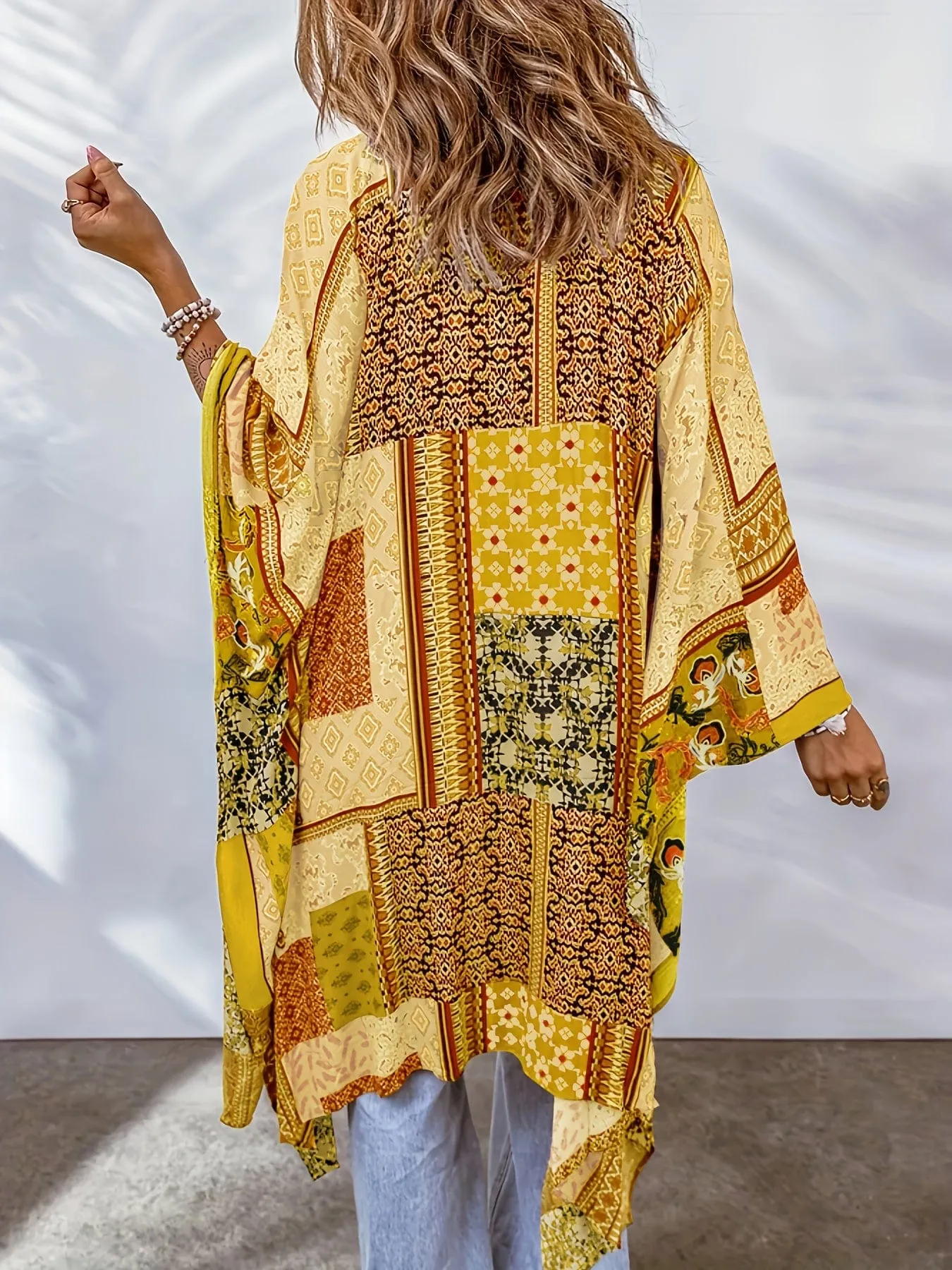 Bohemian Plaid Shirt Dress