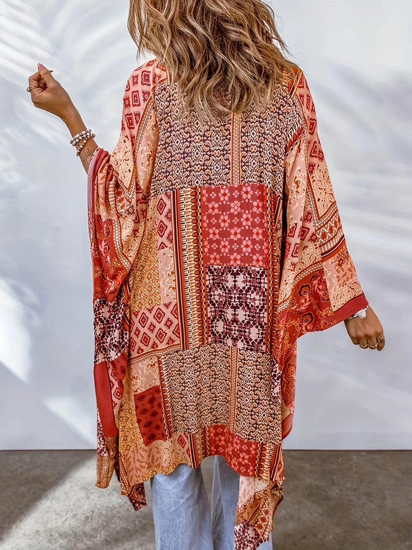 Bohemian Plaid Shirt Dress
