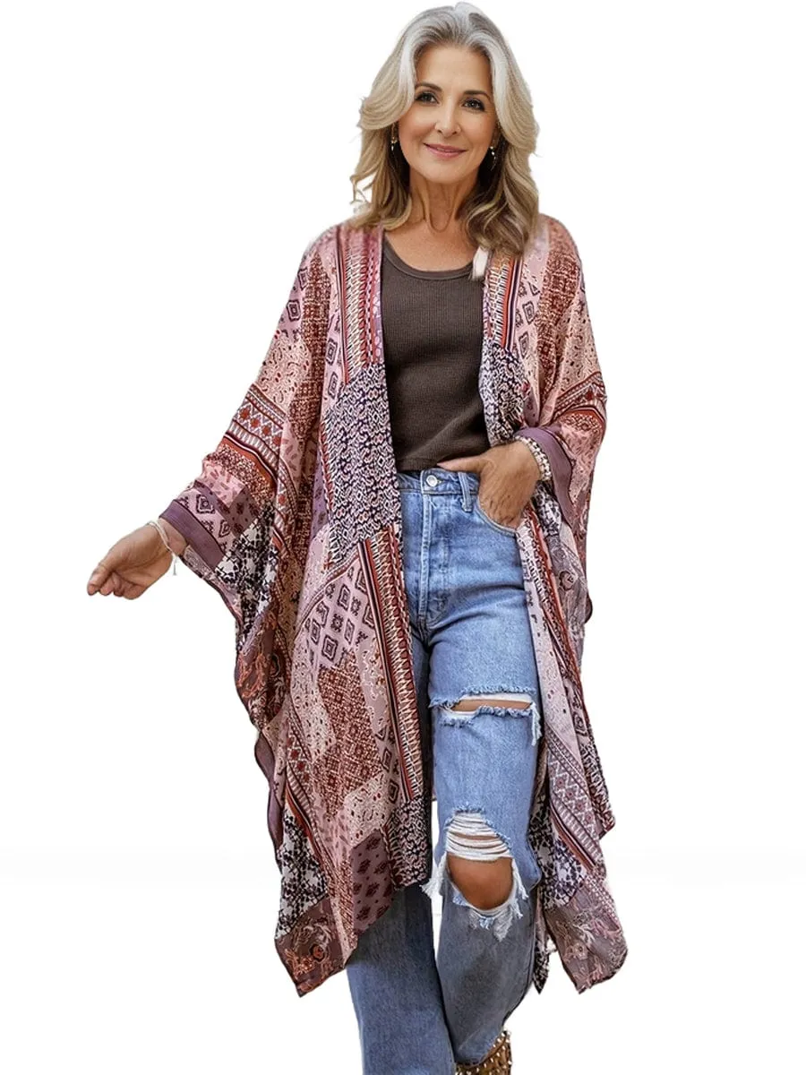 Bohemian Plaid Shirt Dress