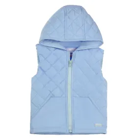 Boys Blue Hooded Quilted Gilet