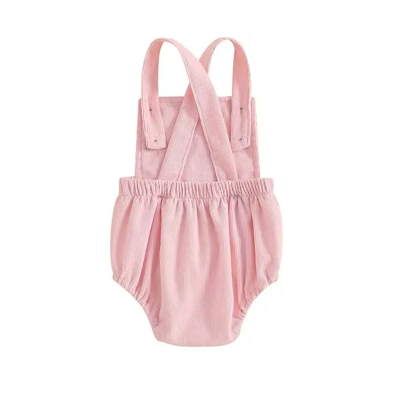 Bunny Embroidered Corduroy Overall