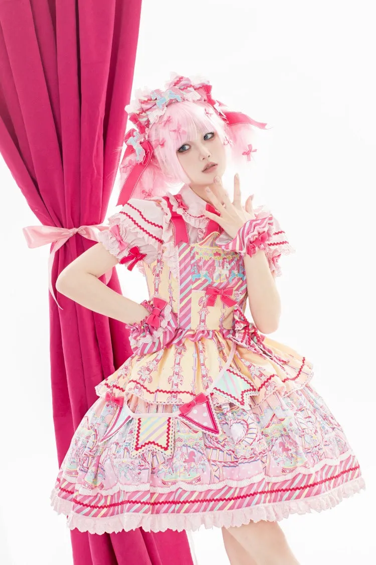 (Buyforme)Letters from Unknown Star~Candy Park Salopette Sweet Lolita Jumper Dress Set