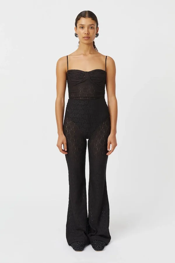 CAMILLE LACE PANTS - BLACK