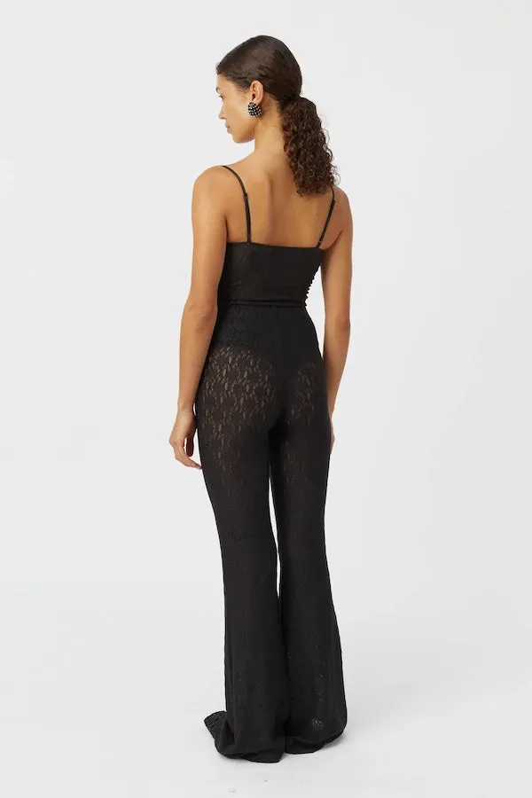 CAMILLE LACE PANTS - BLACK
