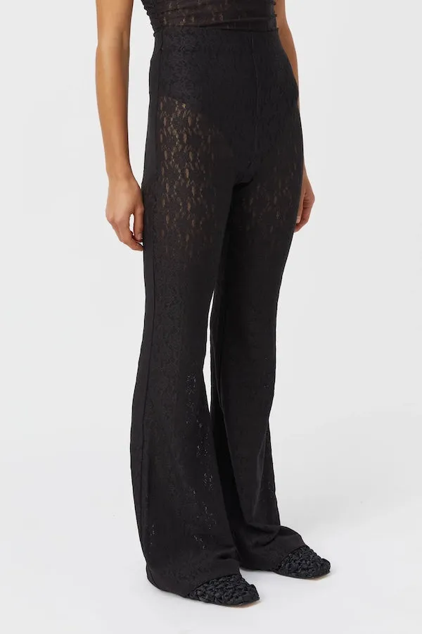 CAMILLE LACE PANTS - BLACK