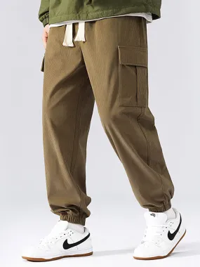 Casual Corduroy Cargo Joggers