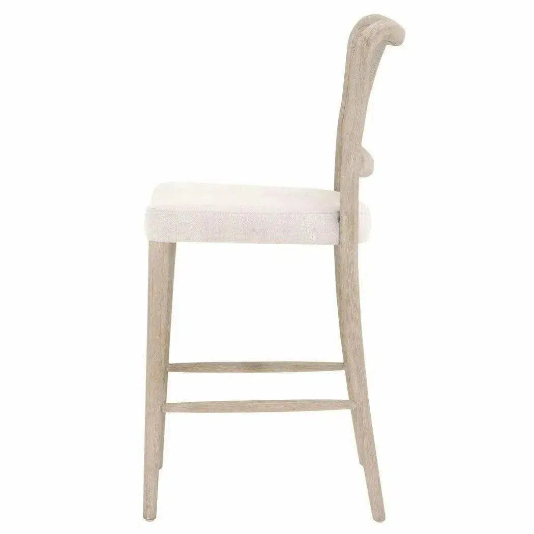 Cela Counter Stool Bisque Natural Gray Oak Cane