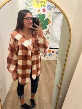 Checkered Blanket Cardigan