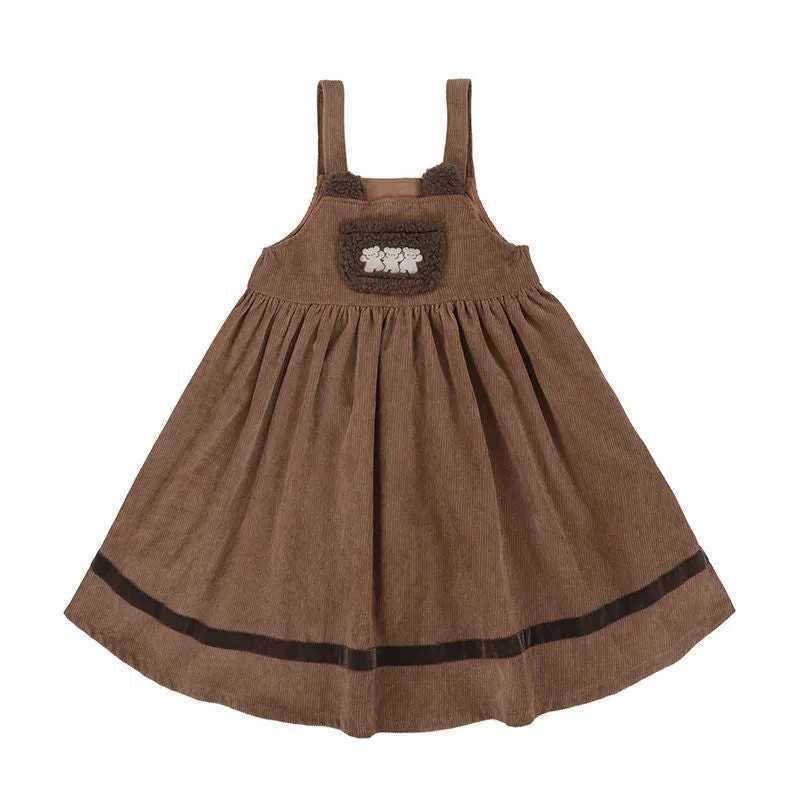 Corduroy Teddy Overall Dress
