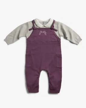 Cotton Bow Overall Onesie