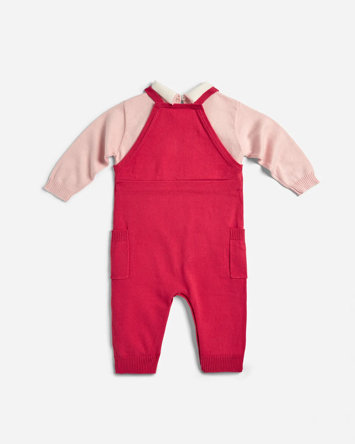 Cotton Bow Overall Onesie