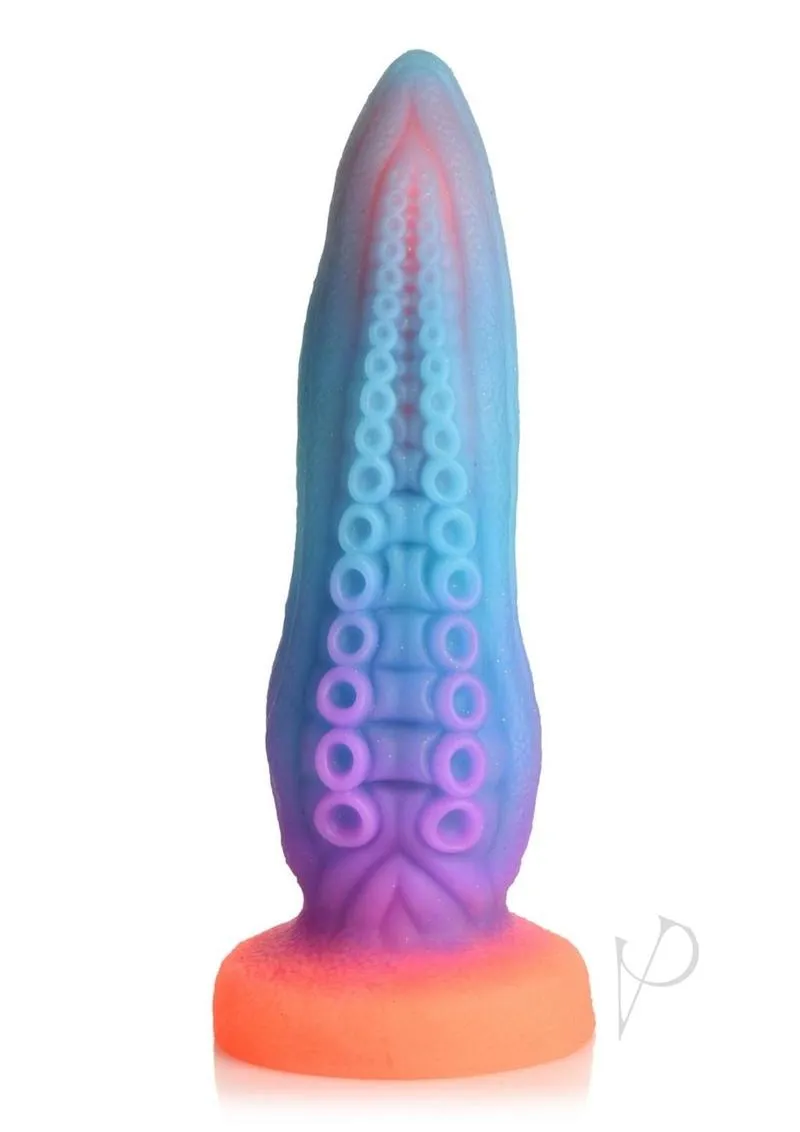 Creature Cocks Tenta Cock Glow in the Dark Silicone Dildo Multicolor