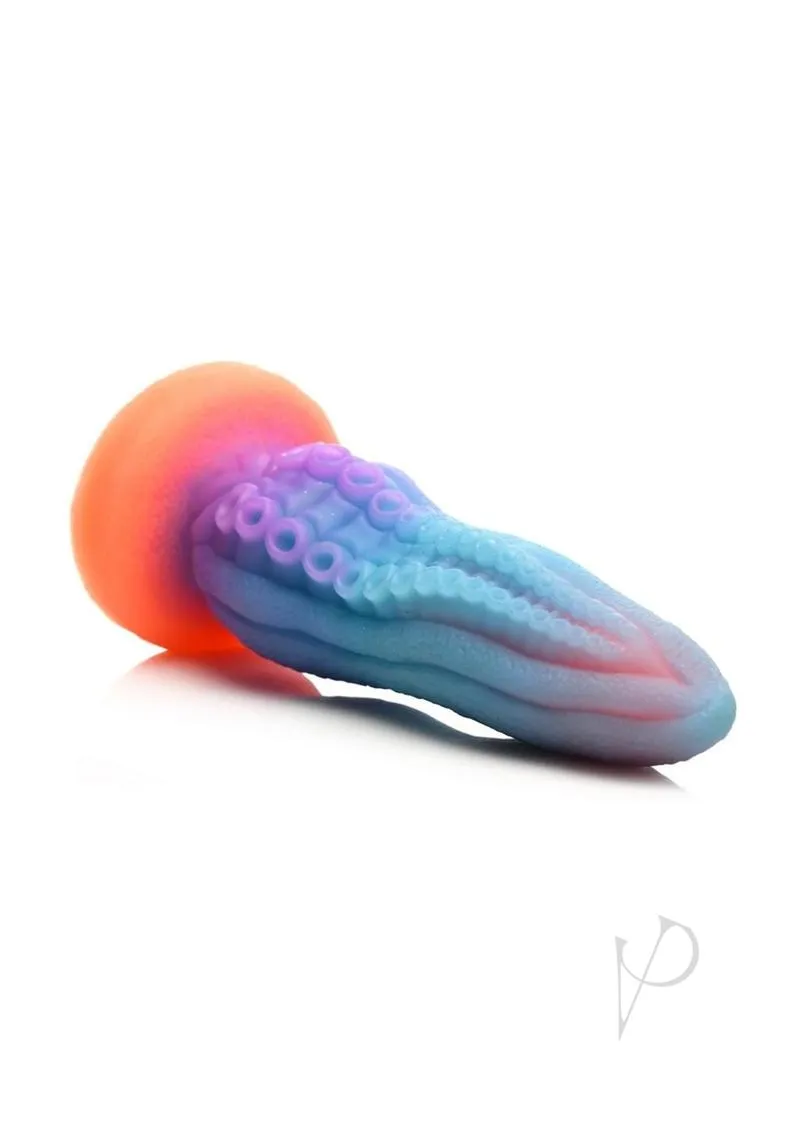 Creature Cocks Tenta Cock Glow in the Dark Silicone Dildo Multicolor