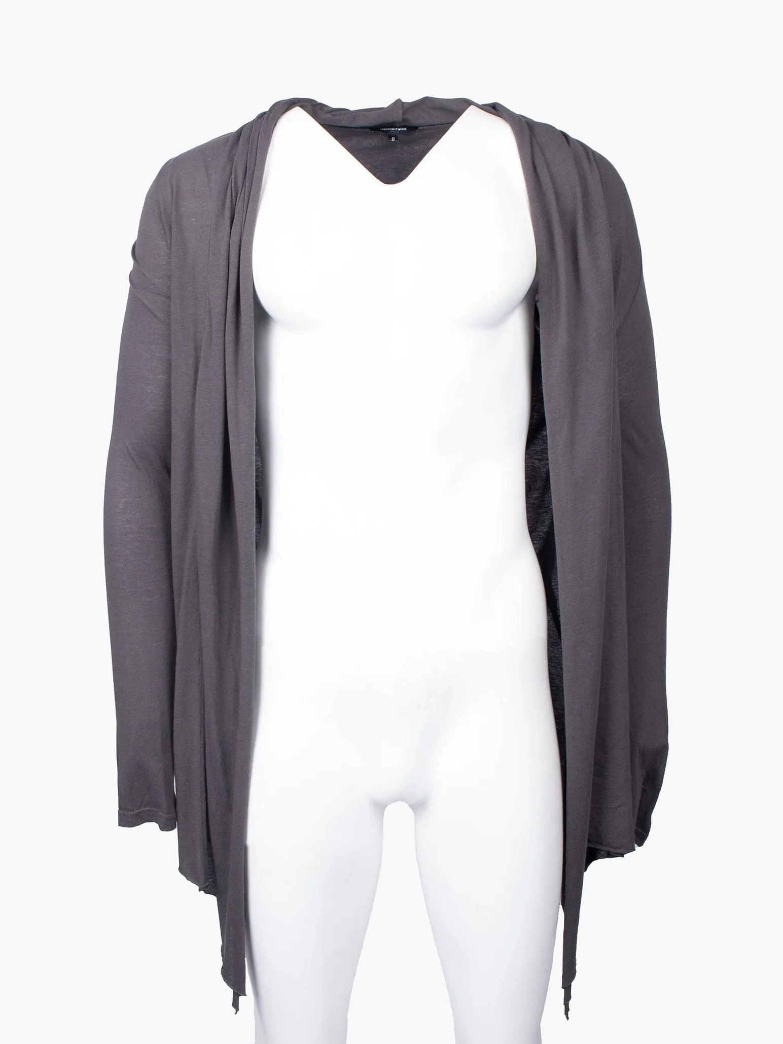Dark Grey Drape Cardigan